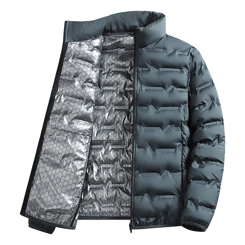 Veste d'extérieur coupe-vent pour homme, vêtement d'extérieur chaud et décontracté, doublé polaire, couleur unie, épais, à la mode, manteaux à col montant, hiver