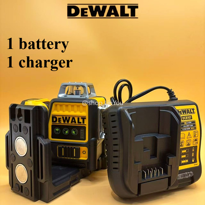 DEWALT DW089LG 12V nivel láser autonivelante 12 líneas 3 lados * 360 grados autonivelante herramientas de línea cruzada Horizontal y Vertical