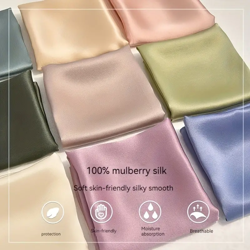 Syal 100% sutra Bandana wanita persegi syal bungkus saputangan murbei mode musim semi mewah kualitas tinggi ikat kepala syal Hijab