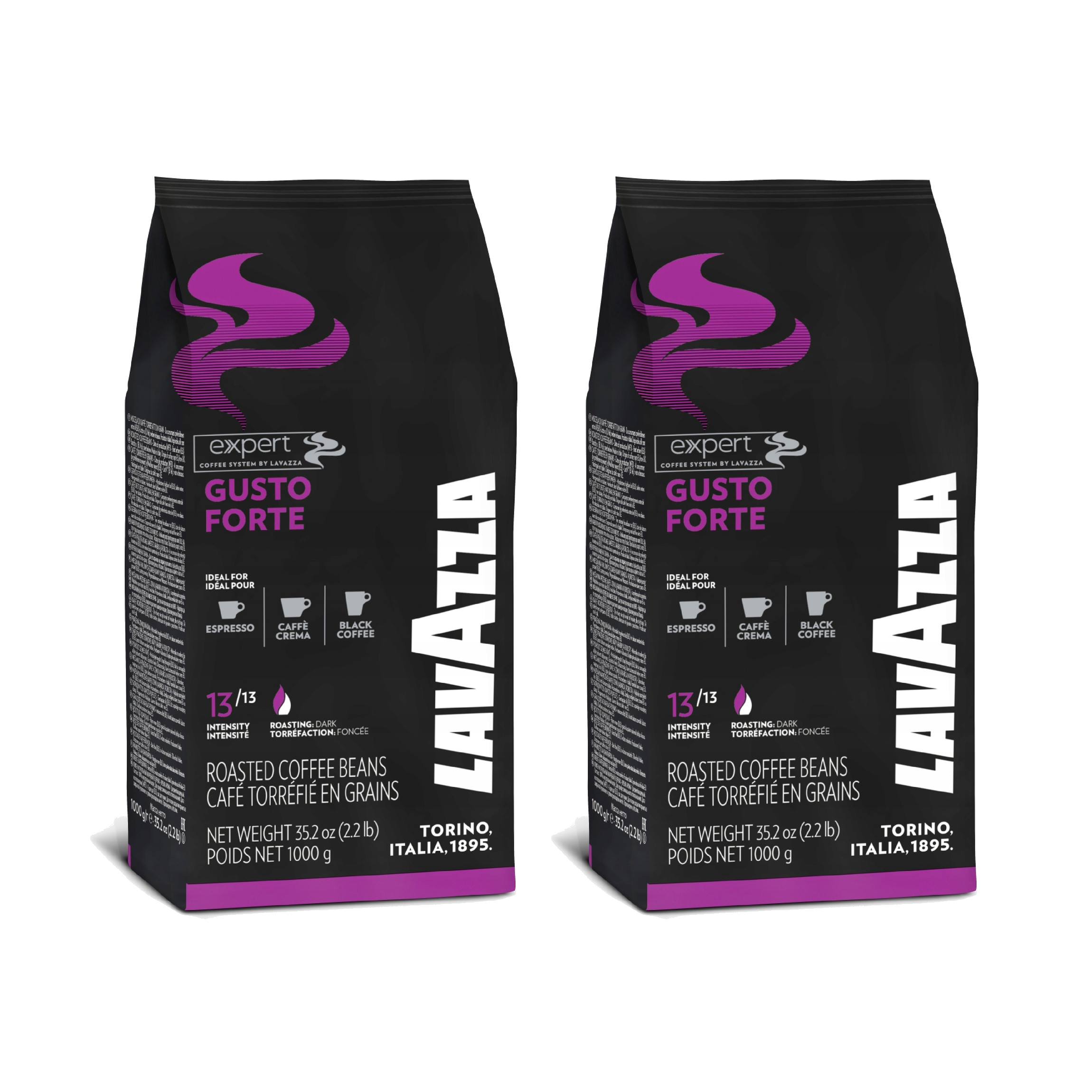 2x Kawa ziarnista LAVAZZA Gusto Forte Expert 1 kg