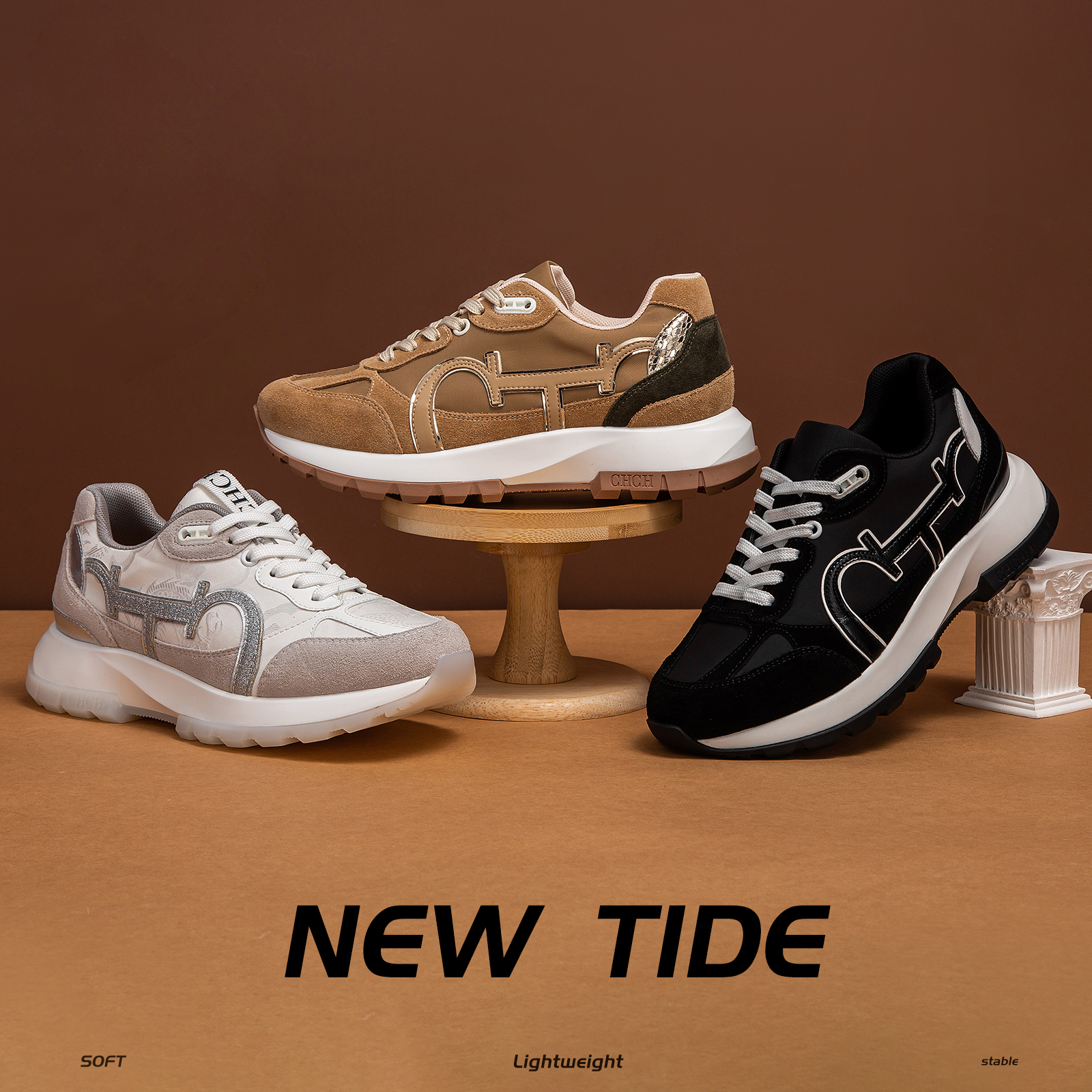 Damenschuhe Nische Design Balance Schuhe Technologie vielseitiges Spleißen Damenschuhe Mode klassische lässige weibliche Sportschuhe