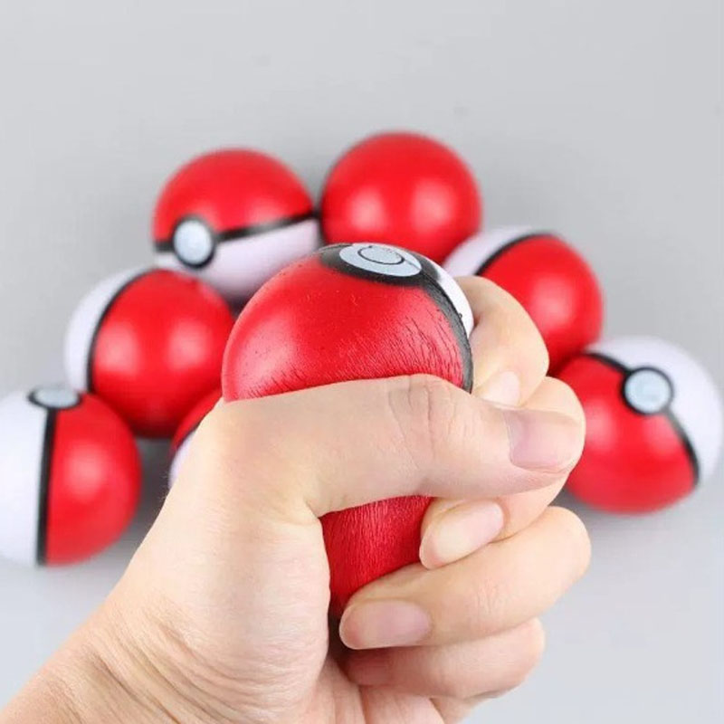 10 Buah/Set Mainan Remas Bola Poke Anime Pokemon Kartun Mainan Bola Poke Kawaii