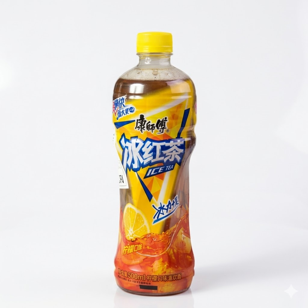 選べる 康師傅飲料 氷紅茶 レモンティー 緑茶 冰糖雪梨 氷砂糖入り梨ジュース ドリンク (500ml x 15点, 冰红茶 レモンティー)