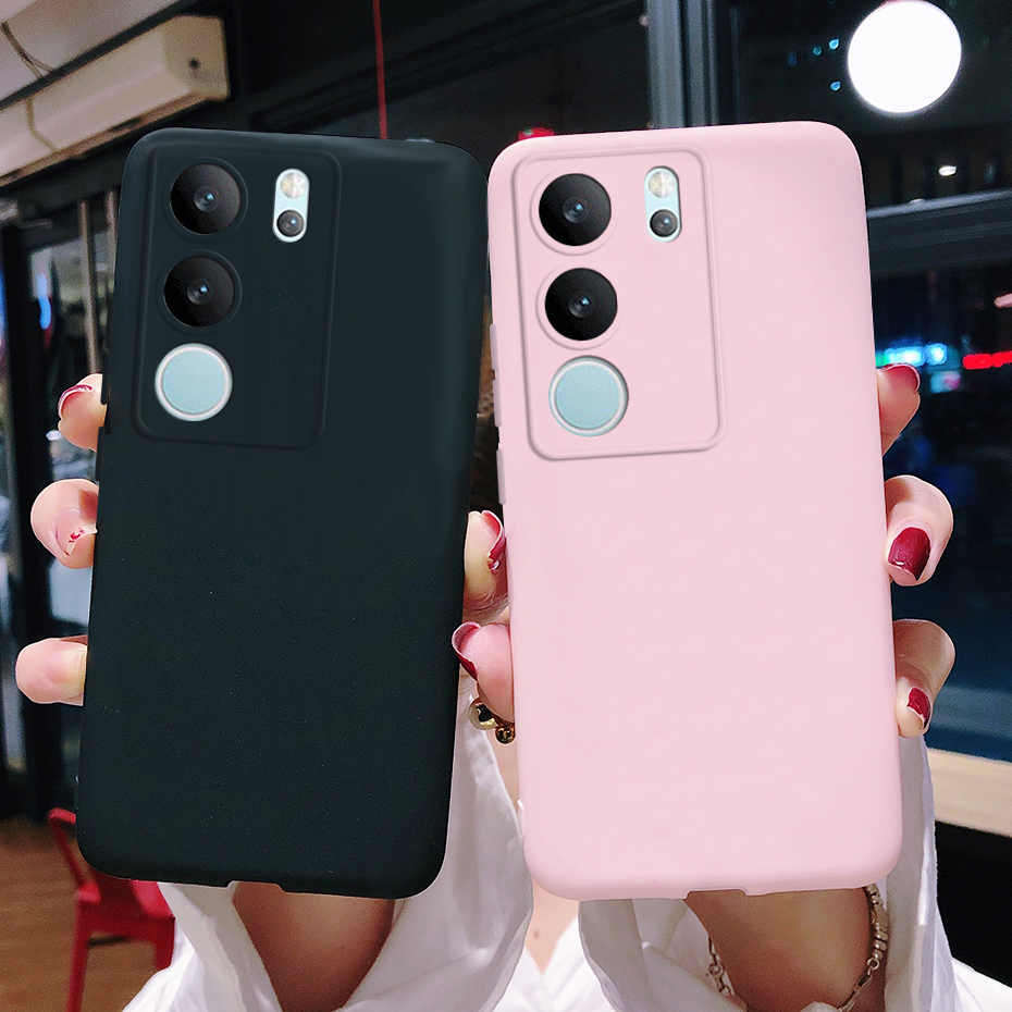 Candy Case For Vivo V29 Case Anti-knock Soft Original Liquid Silicone Back Cover For Vivo V29 V 29 VivoV29 5G V2250 Phone Cases