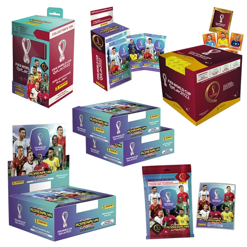Коробка для карточек с футбольной звездой Panini 2022, Кубок мира по футболу, коллекция футбольных звезд Месси Роналду, футболист, ограниченное количество, набор коробок для фанатов