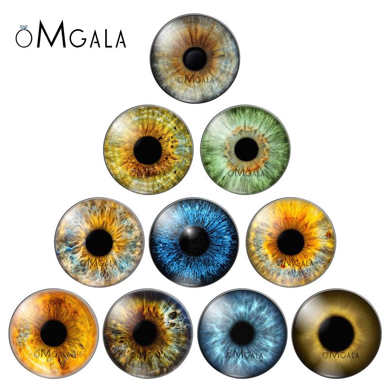 Yeux en verre cabochons ronds 8MM-30MM dôme rond oeil de Dragon Dragon oeil de chat jouets bijoux à bricoler soi-même accessoire mélange oeil d'élève camée