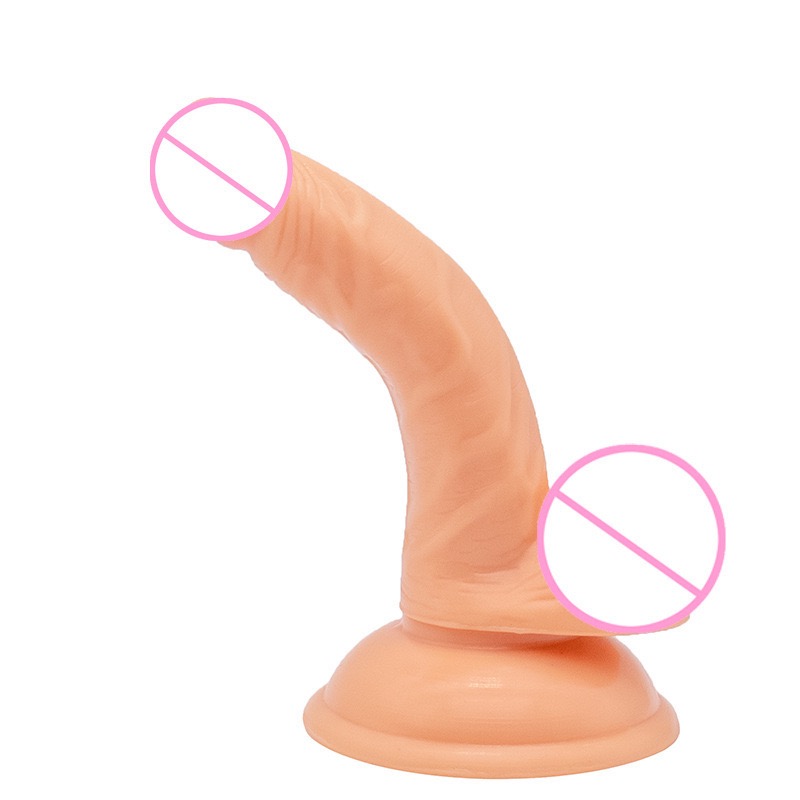 Mini pênis curvo com ventosa, tamanho ultra pequeno, plug anal macio, pênis simulado, brinquedo sexual adulto.