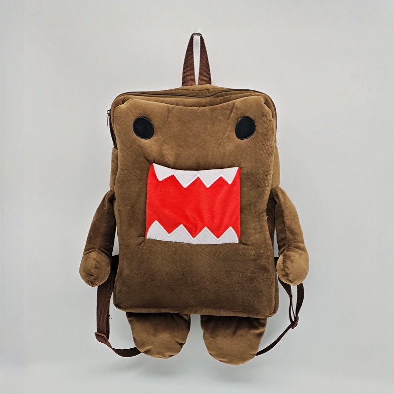 Domo Kun sac à dos en peluche femmes hommes marron sac en peluche mignon petit sac à bandoulière