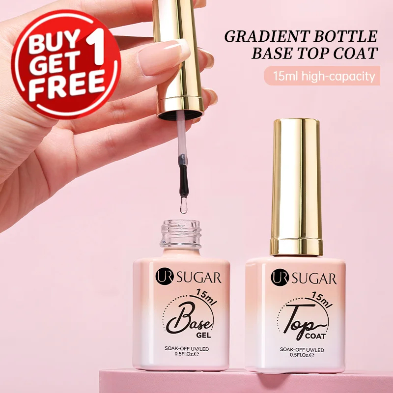 UR SUGAR 15ml sin limpiar Base superior Gel esmalte de uñas mate capa superior potenciador barniz semipermanente Soak Off UV LED Nail Art