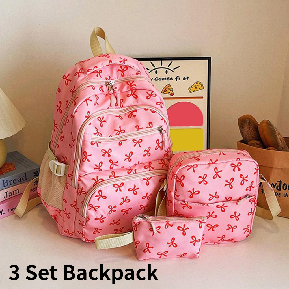 3 Set Ransel Kapasitas Besar Tas Sekolah Nilon Tas Kuliah Tali Dapat Disesuaikan Ransel Travel Ransel Pelajar