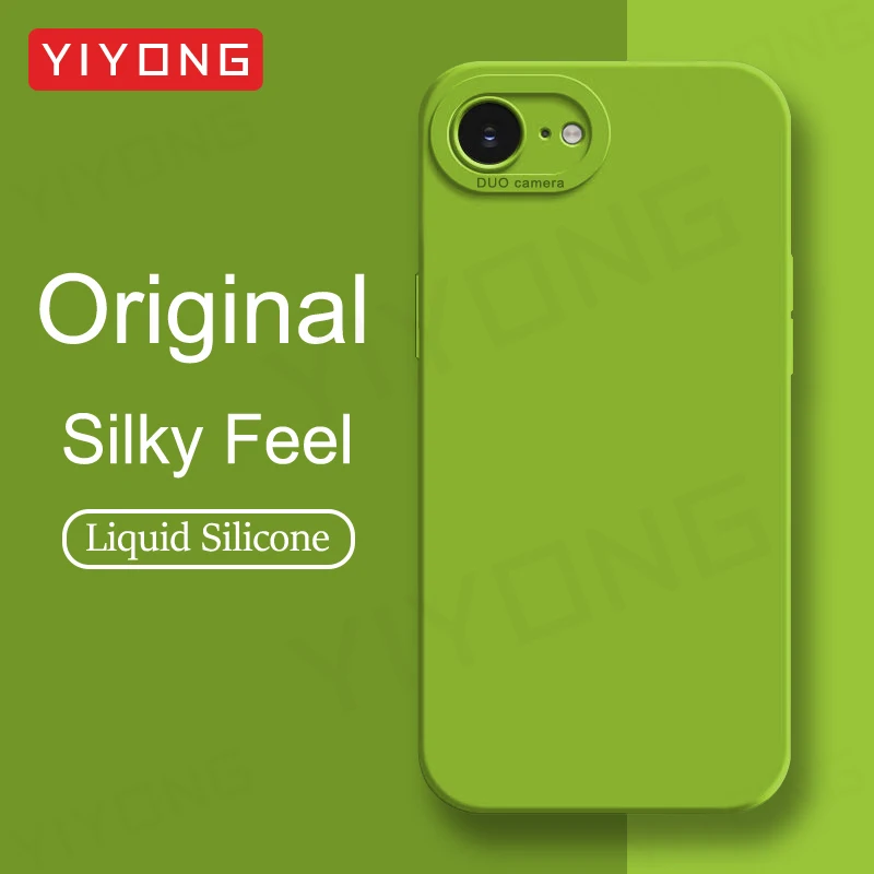 Чехол YIYONG Luxury Silky Feel Liquid Silicone Soft Cover для iPhone 16e 16 Pro Max iPhone 16 Plus 16+ Чехлы для телефонов