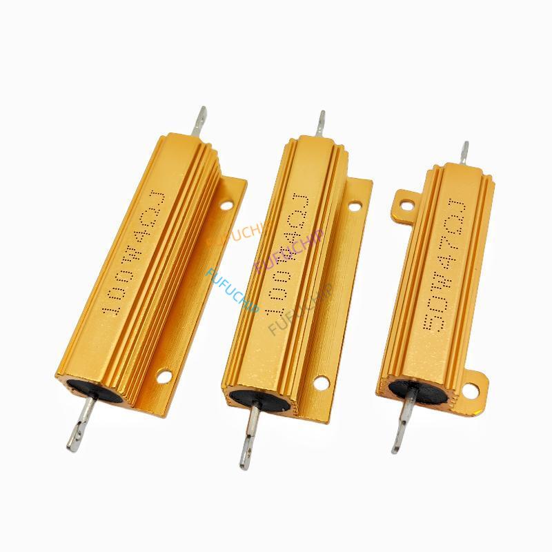 Resistencia bobinada de carcasa de Metal de potencia de aluminio 50W 100W 0.01R ~ 100K 1 3 4 6 8 10 20 200 500 1K 10K Ohm resistencia RX24