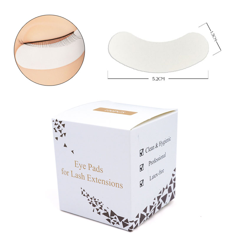 100 paia di micro schiuma per gli occhi non pelucchi cerotti indolori facile da rimuovere sotto le ciglia adesivi per trucco forniture per l'estensione delle ciglia