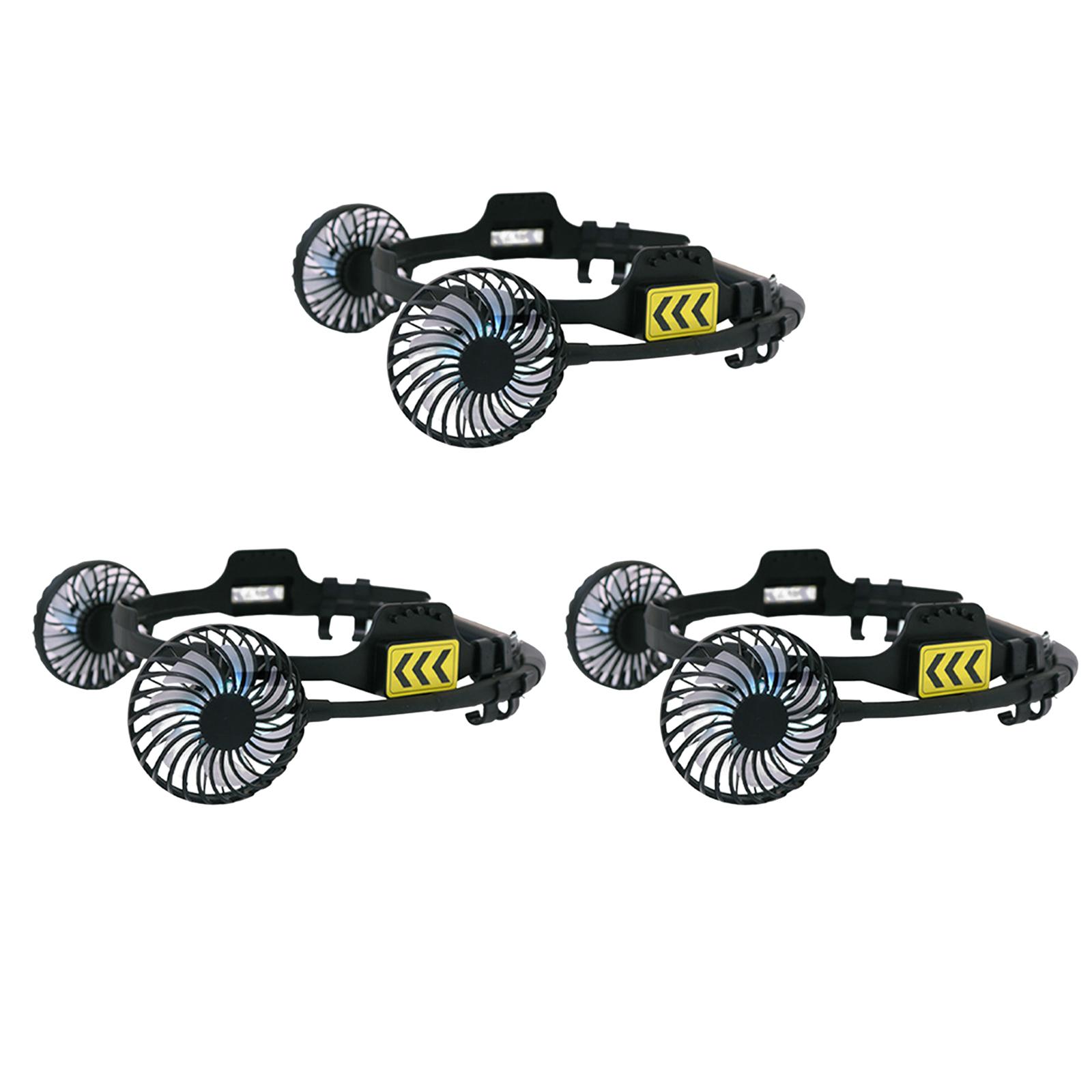 3 ventiladores de refrigeración para cascos con adaptador universal, compatibles con varios estilos de cascos