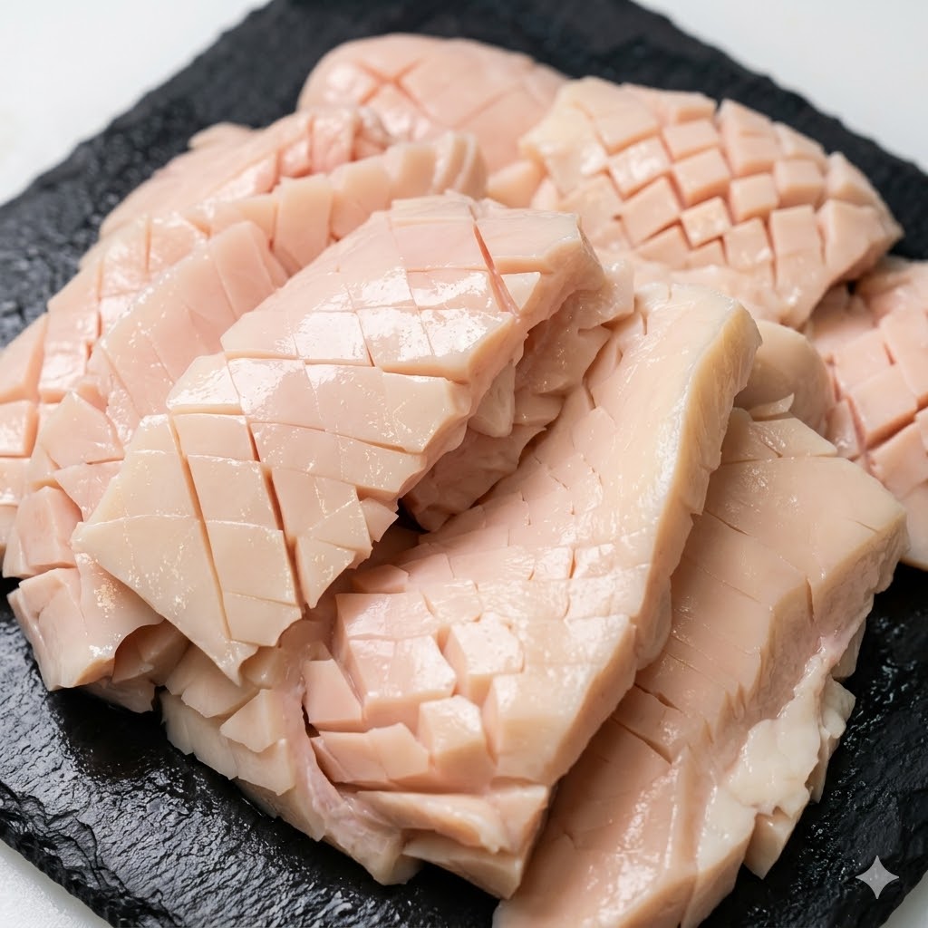 冷凍 コリコリ 牛心管 黄喉 1kg 国内製造 火鍋、焼肉に最適