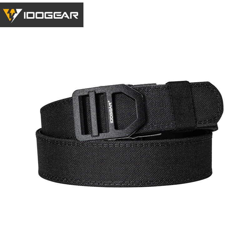 Cinto Tático IDOGEAR de 1,5" com Fivela de Metal Ajustável, Cinto Rígido de Nylon para IPSC USPSA IDPA, Resistente e Durável 3434