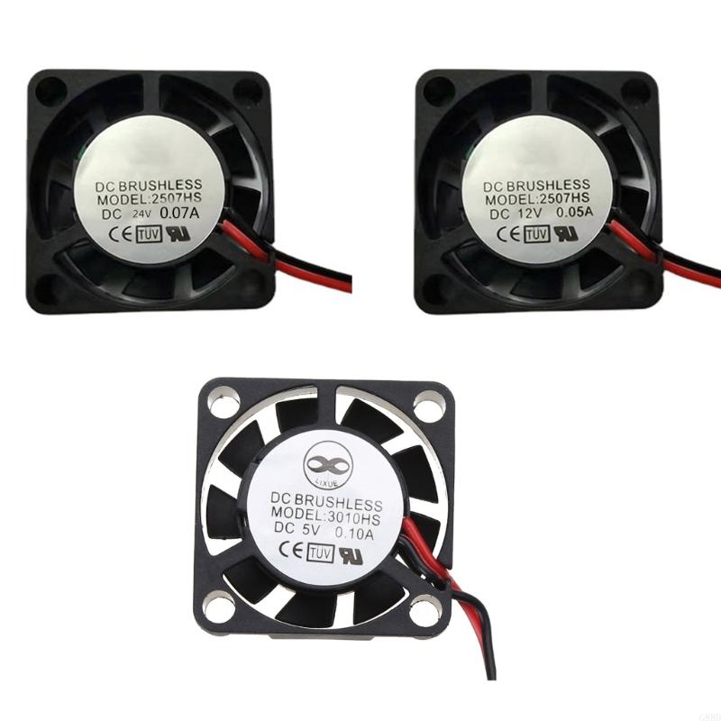 Ultra-Miniatur-Bürstenloser Lüfter, elektrisch, DC 5 V/12 V/24 V, 2507, Mini-Lüfter, weit verbreiteter Kühler, 25 x 25 mm Lüfter