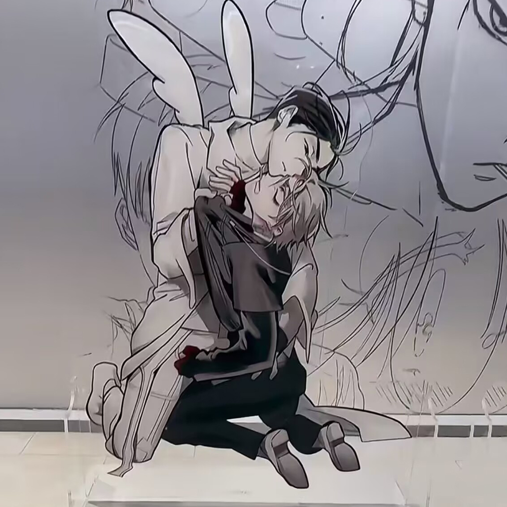 Anime alienígena palco acrílico ação fingure suporte mesa decoração do quarto acrílico exibição ornamento presentes cosplay adereços