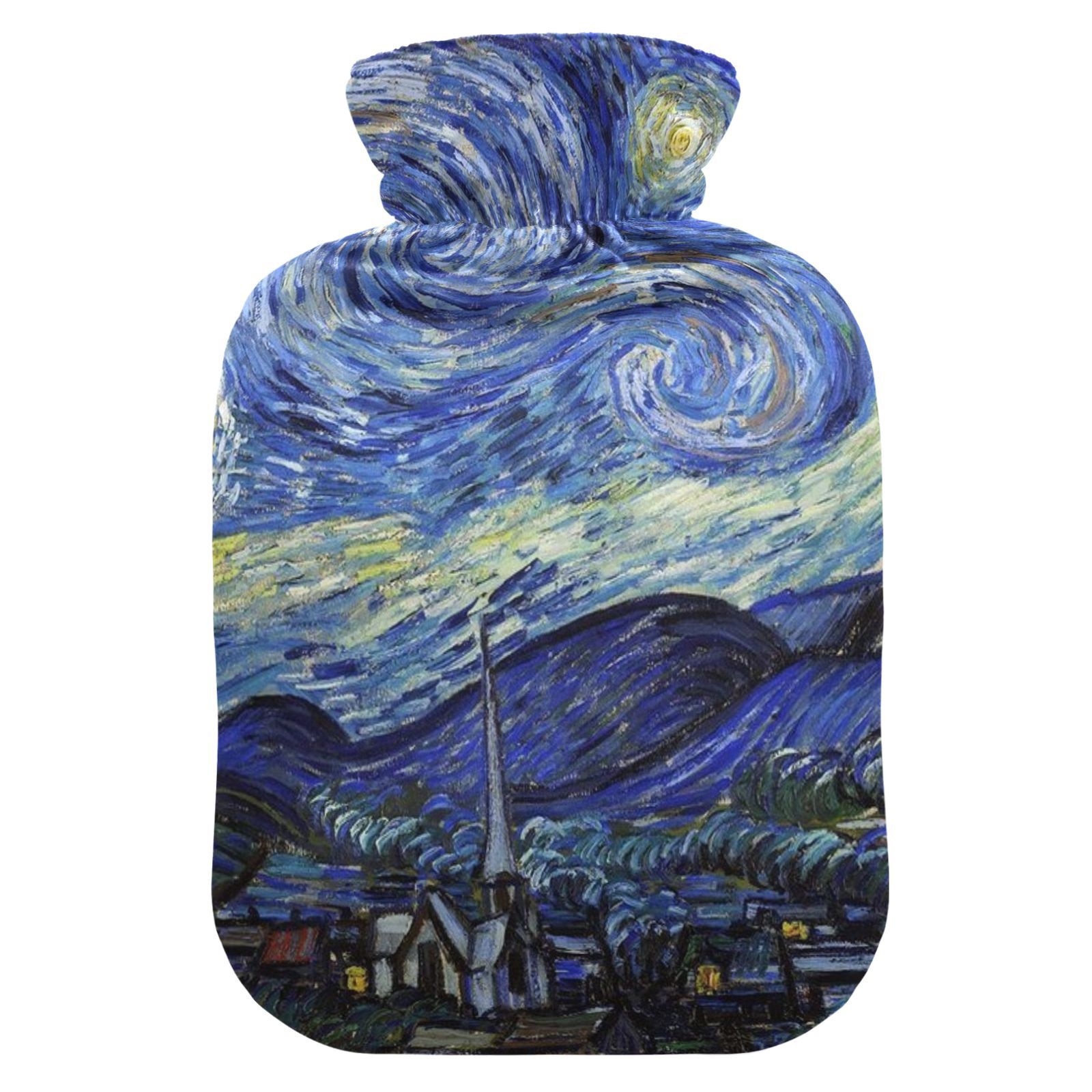 Hot Water Bag Bottle Thick Hot Water Bottle Van Gogh oil painting print Winter Warm Water Bag Hand Feet Warmer Water Bottle1L 2L