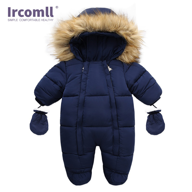 Ircomll Neue Geboren Baby Winter Kleidung Toddle Overall Mit Kapuze Innen Fleece Mädchen Jungen Kleidung Herbst Overalls Kinder Oberbekleidung