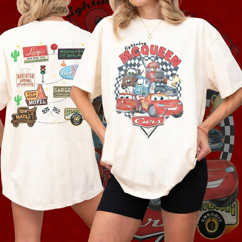 Kaos Disney Cars Comfort Colors Radiator Springs Kaos Cars Land Disney Trip Cars Movie Lightning McQueen Lengan Pendek