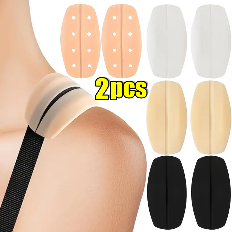 Almohadillas antideslizantes de silicona para mujer, almohadillas suaves para correa de sujetador, soporte para alivio del dolor, hombreras para sujetador, 2/4 Uds.