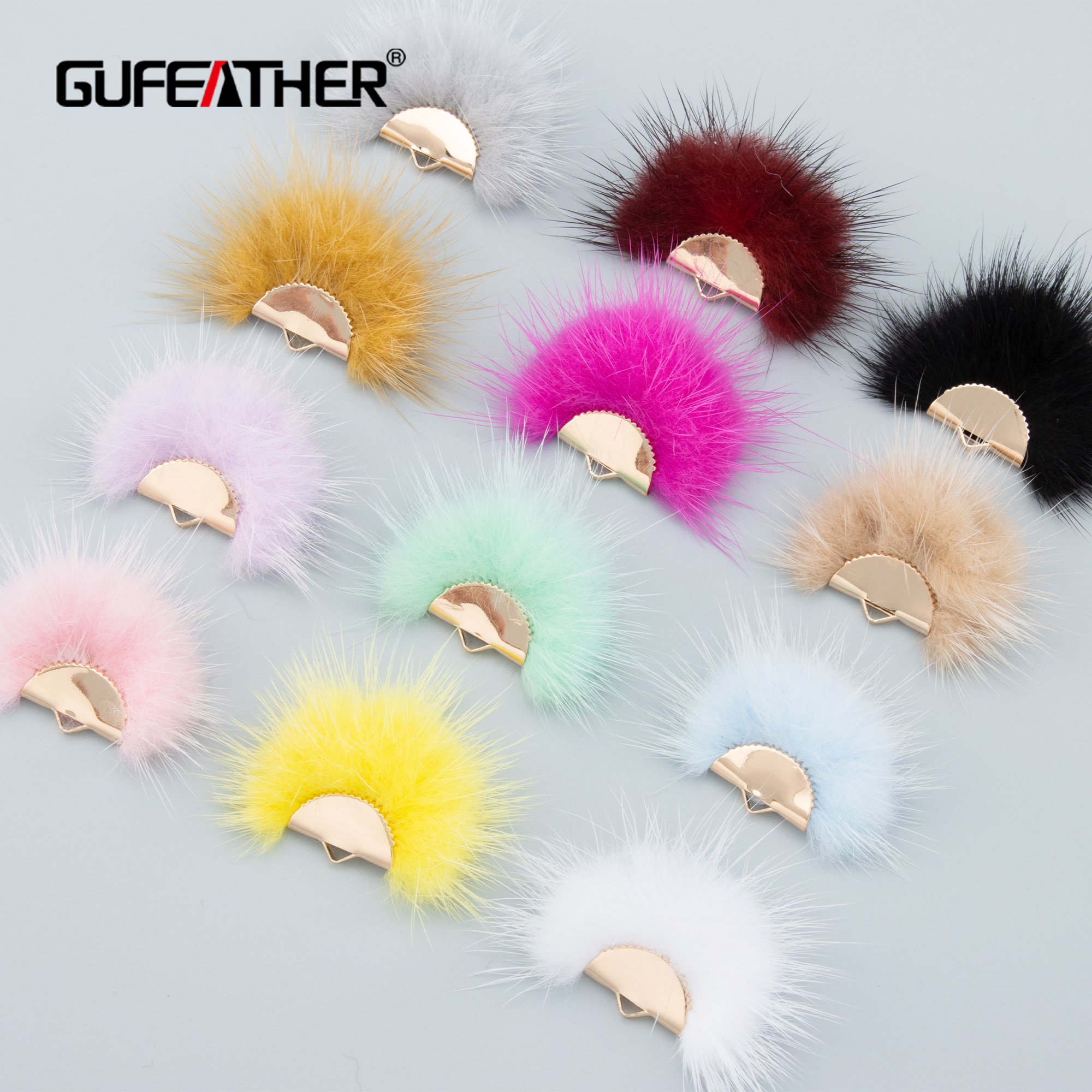 GUFEATHER, 10 teile/los, L199, quasten, echtpelz nerz, schmuck zubehör, handgefertigt, ohrringe zubehör, schmuck machen, diy ohrringe