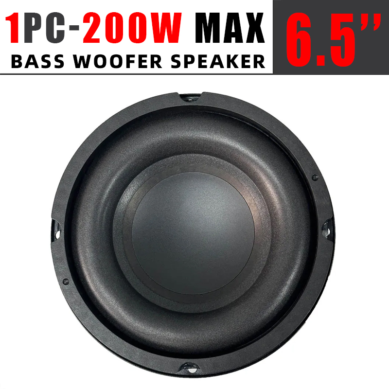 1 szt. 6,5-calowy subwoofer samochodowy 200 W Głośnik audio 4 Ohm Komponent samochodowy Modyfikacja stereo do aktualizacji systemu kina domowego i samochodowego