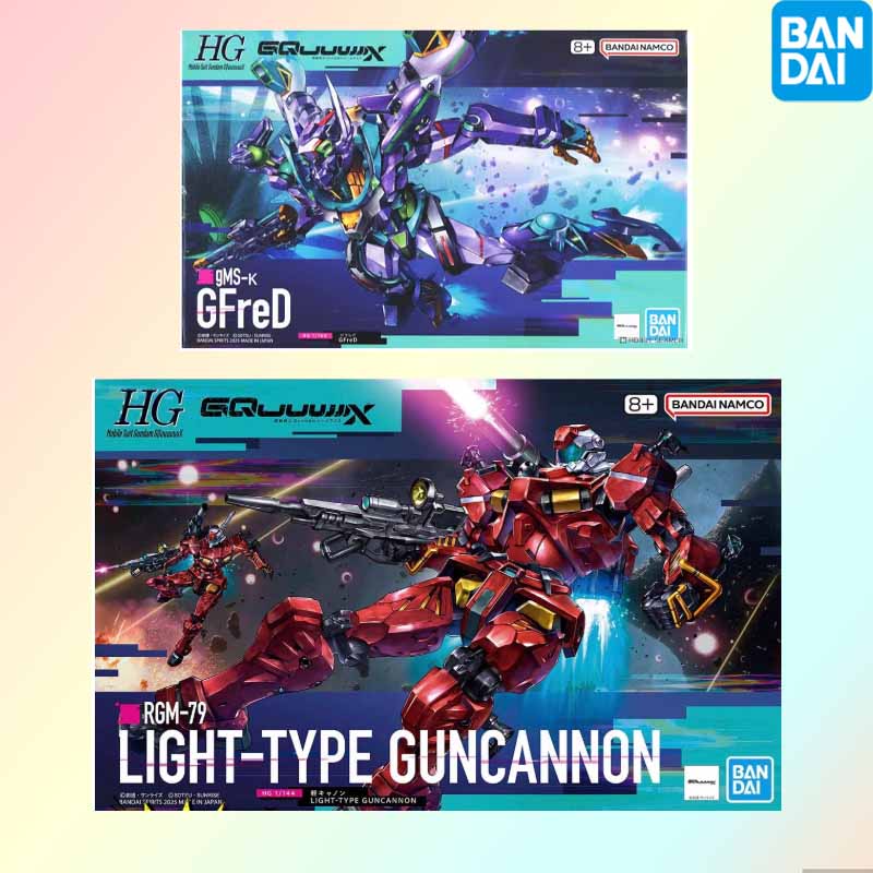 Figur Aksi Anime HG Gundam GQuuuuuuX gMS-K GFreD LIGHT-TYPE GUNCANNON Berkualitas Tinggi, Model Koleksi Mainan Original BANDAI