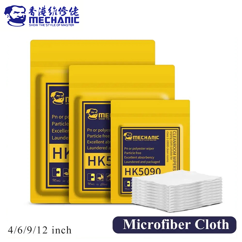 MECHANIC HK5090 Super Soft Cleanroom wiper cleaning Non Dust Cloth Dust Free Paper Clean LCD Repair cloth For Phone Pad Tablet