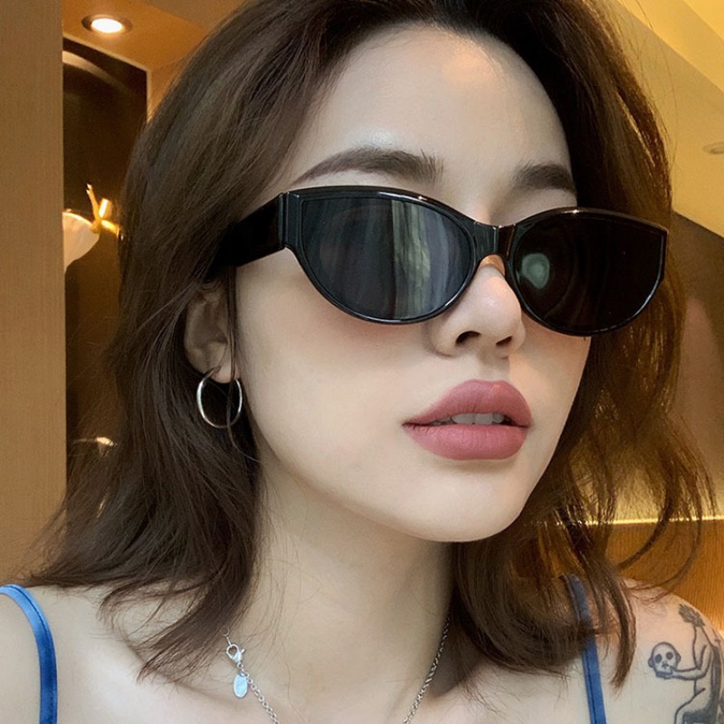 New Fashionable Versatile European and American Cat Eye Sunglasses Casual Hip-hop Sunglassess Outdoor Travel Skiing Sunglasses