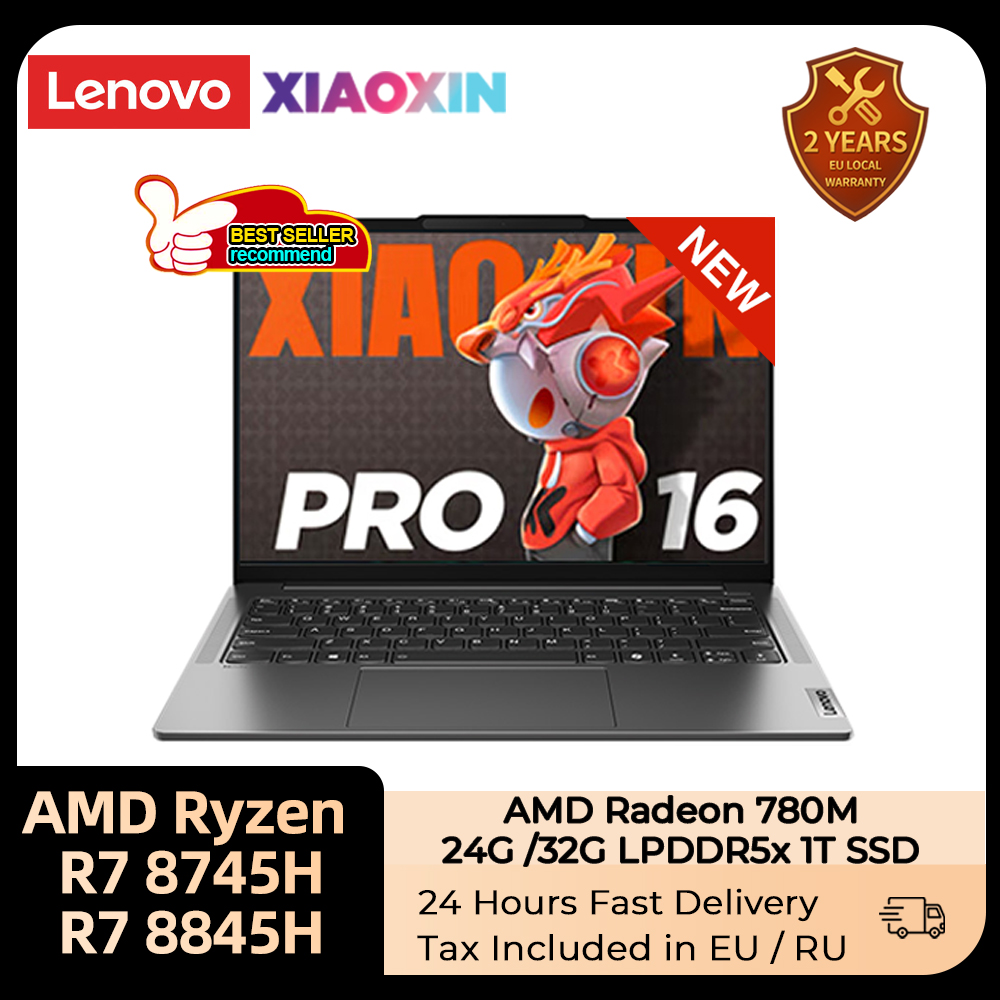 Lenovo Xiaoxin Pro 16 Laptop AMD Ryzen 7 8845H /8745H RAM 24 GB/32 GB DDR5 1T SSD 16-Zoll 2,5K 120 Hz Bildschirm Notebook-PC 2024