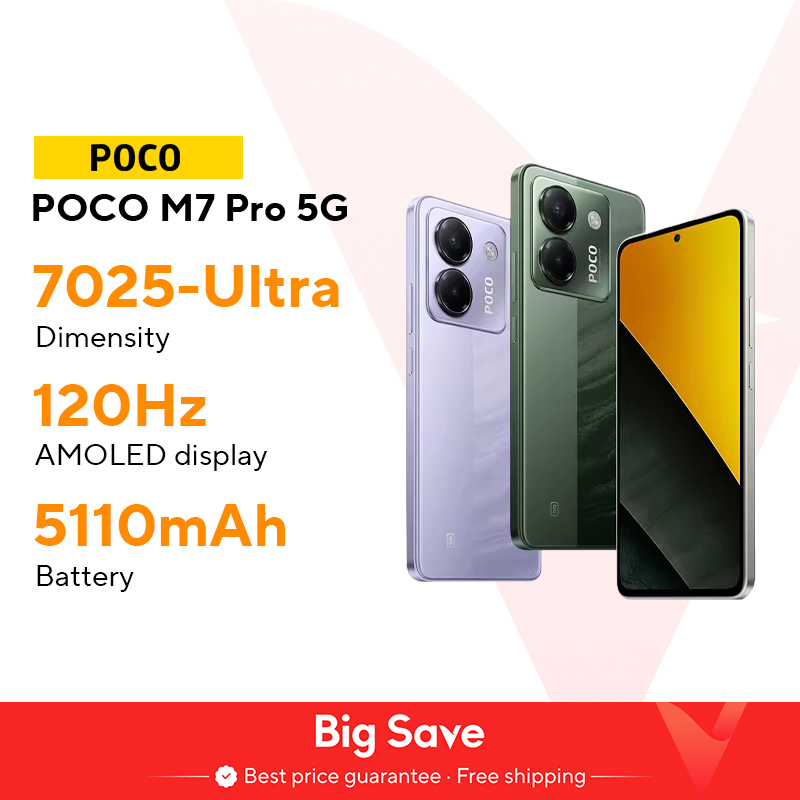 【Estreno mundial】POCO M7 Pro 5G Versión Global Dimensity 7025-Ultra 120Hz FHD+ Pantalla AMOLED para el cuidado de los ojos Cámara de 50MP con OIS NFC