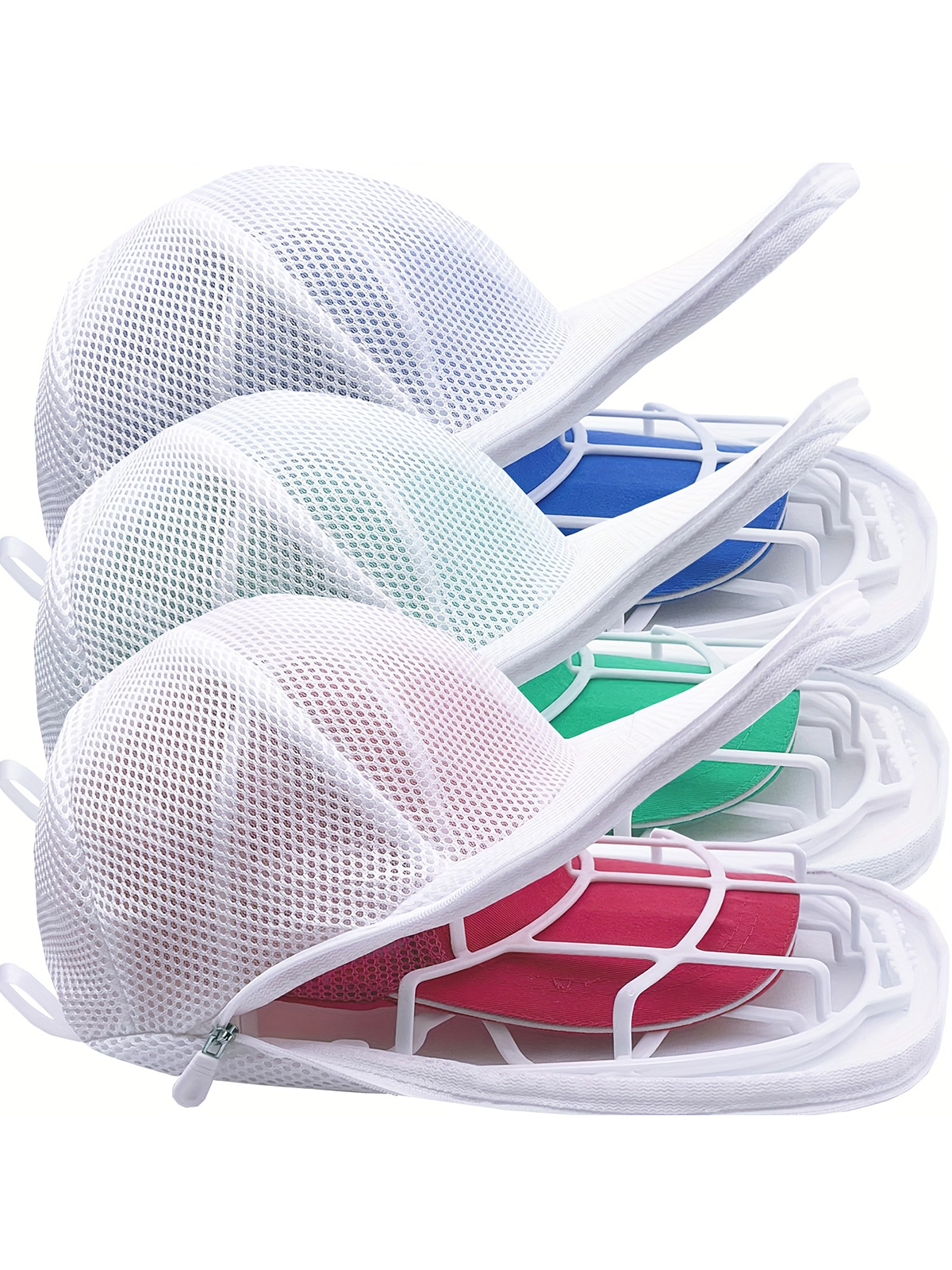 2/4/6 unids/set conjunto de lavado de sombreros gorra de béisbol de pico de pato lavado y secado solar estante protector de lavado de máquina integrado no deformado