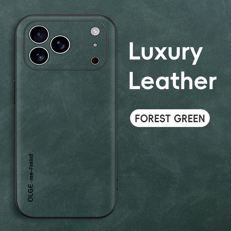 Luxe lederen telefoonhoes voor iPhone 16 15 14 13 12 17 Pro Max 16 Plus 17 Air Cases Schapenvacht Vintage schokbestendige zachte achterkant hoesje