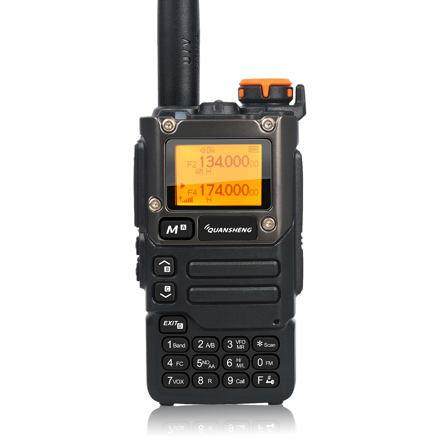 Quansheng Walkie Talkie Air Band 50-600MHz HF RX UV-K5(8) 136-600MHz UHF VHF TX FM Scrambler NoAA copia de escaneo de frecuencia Radio DTMF