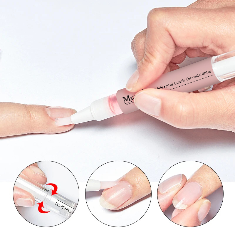 Tratamiento de uñas, aceite revitalizador de cutículas, previene el suavizante de esmalte de uñas, nutricional, 6 olores, pluma de aceite nutritivo para manicura