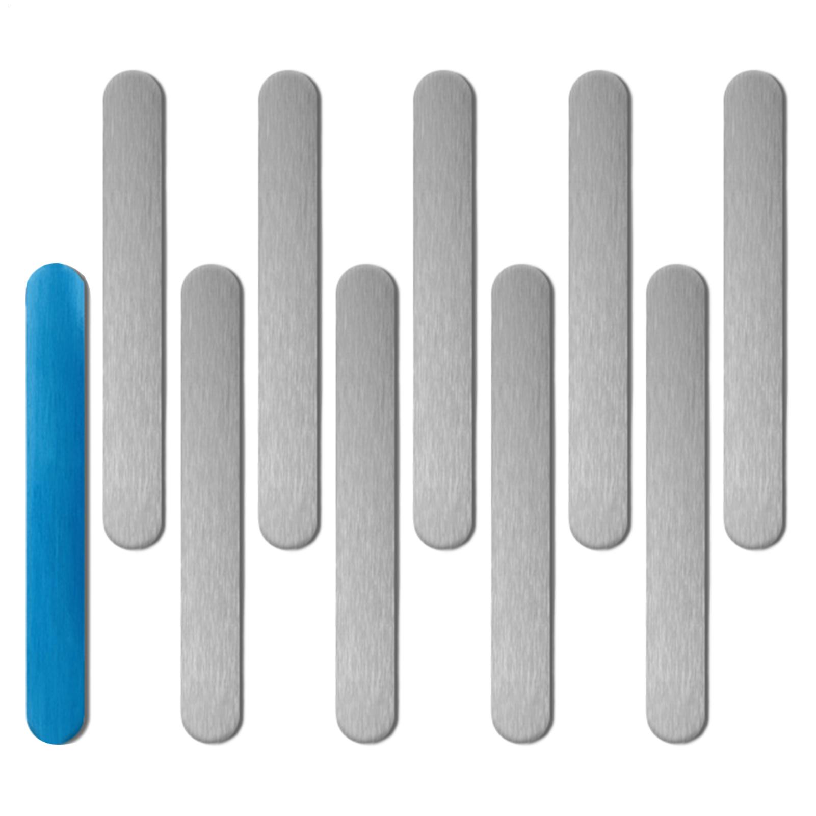 Plaque métallique adhésive pour aimants, réutilisable, 10 pièces, plaque en acier à adsorption magnétique, bandes adhésives autocollantes pour travaux scientifiques et artisanaux