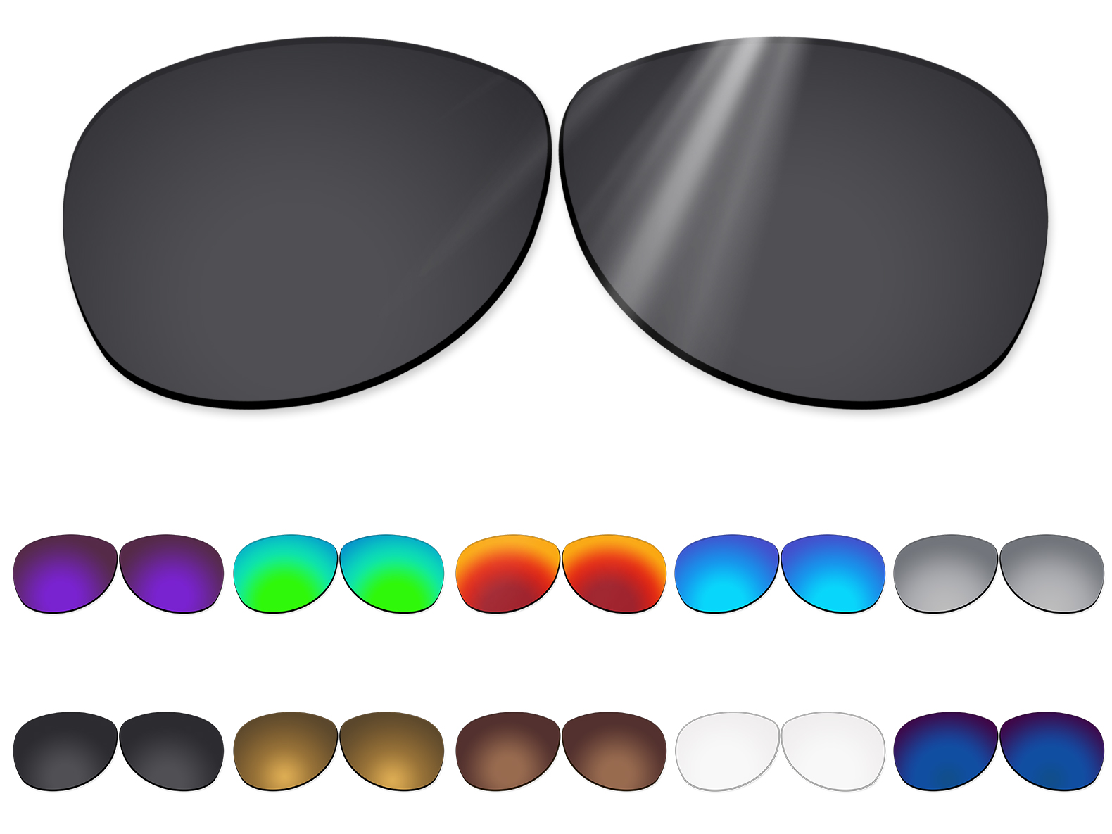 Lenti di ricambio polarizzate Glintbay Performance per occhiali da sole Ray-Ban RB3386 63mm RB3386-63 - Colori multipli