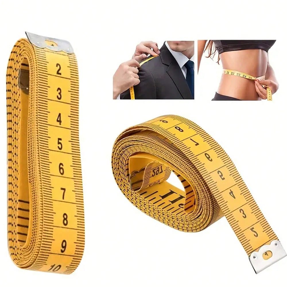 Cinta métrica suave de 120 pulgadas/300 cm con doble escala para mediciones corporales, costura, sastrería, medición de tela, cinta métrica de bolsillo.