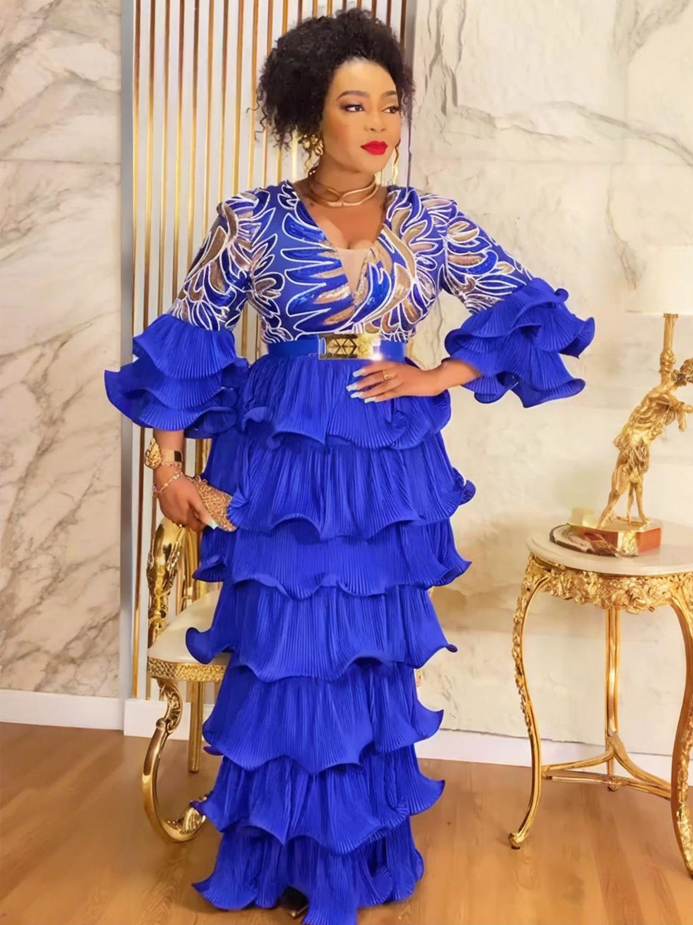 Vestidos de Festa Africanos Plus Size para Mulheres, Dashiki Ankara com Lantejoulas, Vestido de Casamento Elegante, Vestido Maxi Muçulmano Turco 2026 Novo