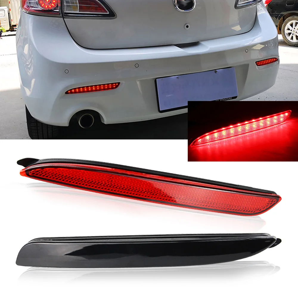 LED Auto Riflettore Coda Luci di Freno Per Mazda 3 2010 2011 2012 2013 2014 2015 Paraurti Posteriore Avvertimento Fendinebbia Accessori 2 PZ