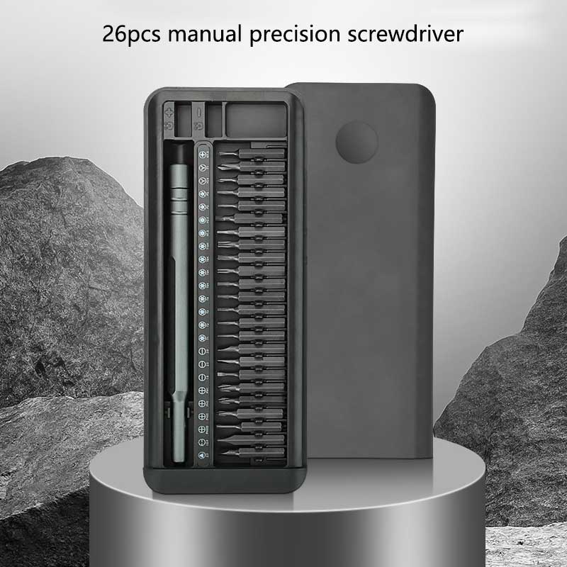 Juego de destornilladores de precisión 26 en 1, reloj para teléfono móvil, ordenador, herramienta de desmontaje de mantenimiento multifunción, combinación de destornilladores