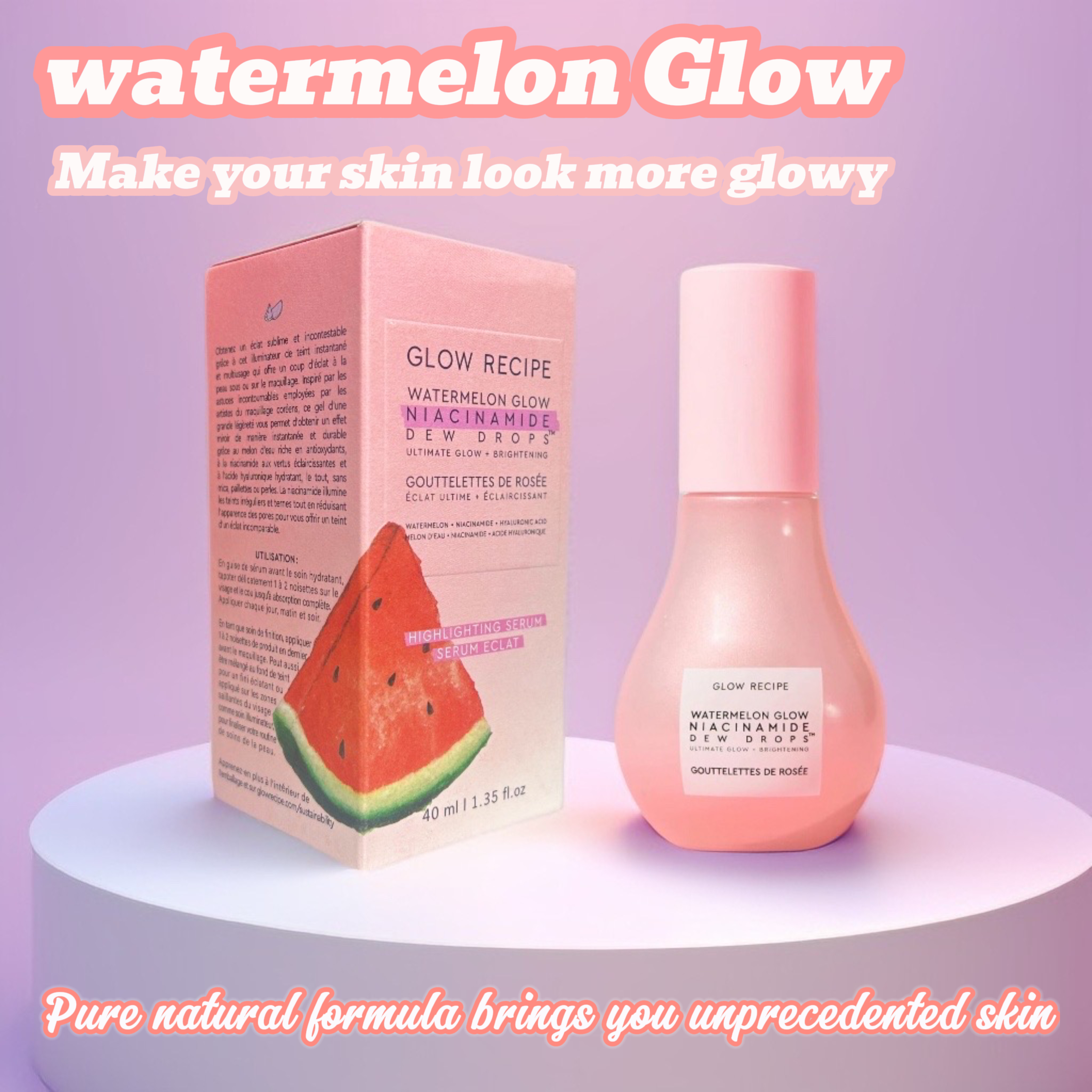 40 mL GLOW RECIPE Brillo de sandía DEW DROPS cremas faciales limpieza facial