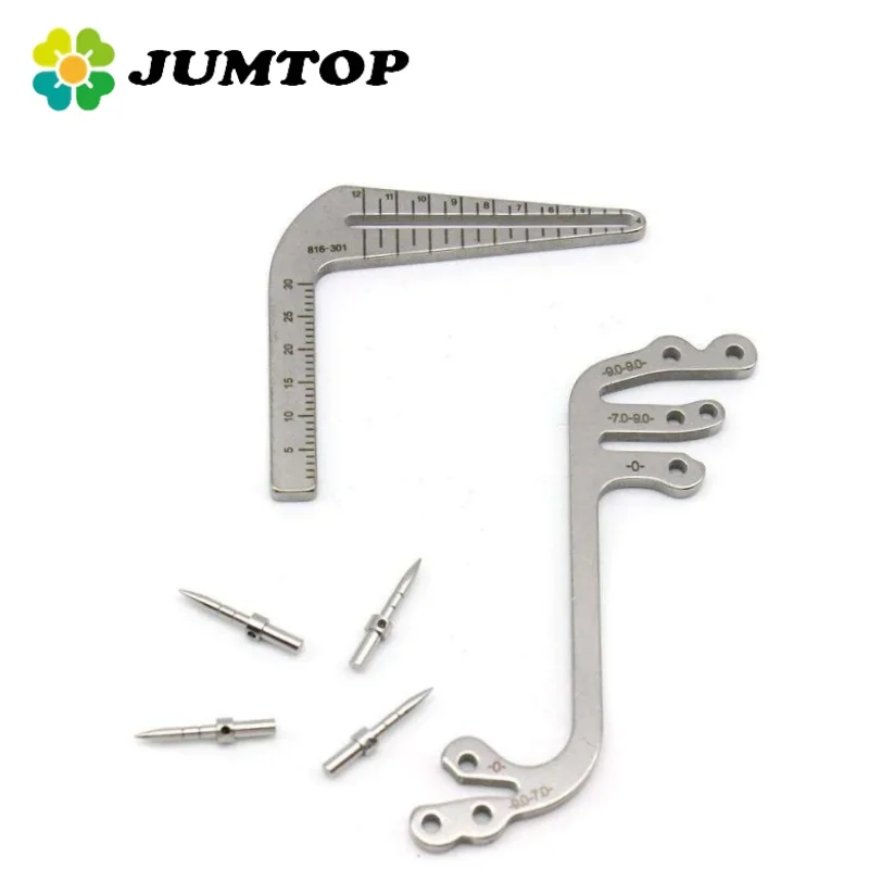 JUMTOP Dental Implant Guide Set Oral Planting Locator Bohren Positionierung Lineal Winkel Lineale Zahnarzt Implantat Werkzeuge