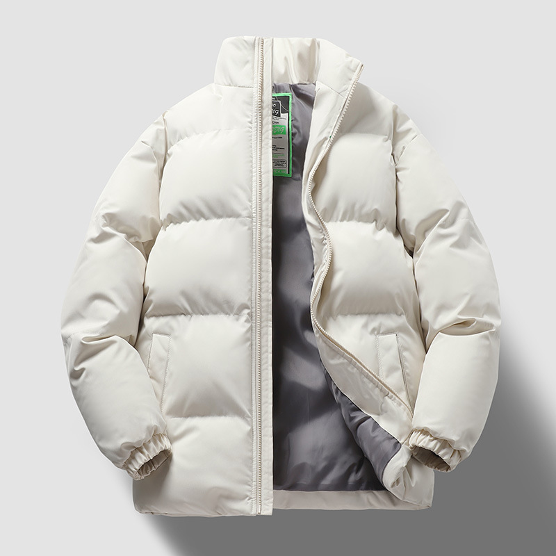 Jaqueta de inverno acolchoada masculina, jaqueta elegante espessada estilo casal feminino estilo hong kong casaco solto