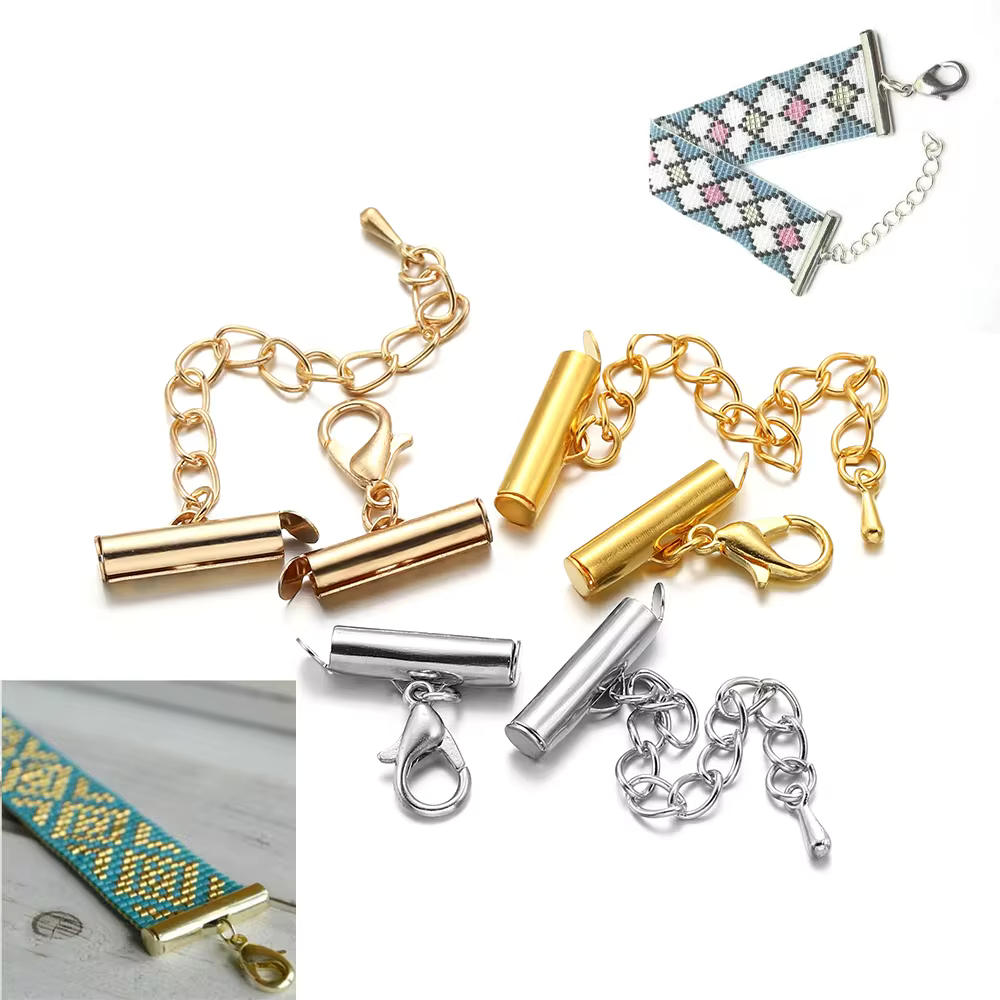 10 เซ็ต/ล็อต 10-40 มม.กุ้งก้ามกราม Clasps Hooks ขยายสร้อยข้อมือ End Connectors Slider Clasp สําหรับเครื่องประดับ DIY ทําหา