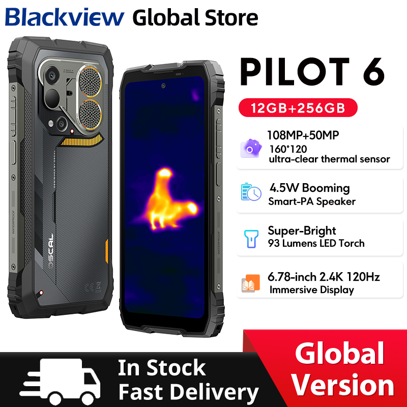 Teléfono Resistente Blackview Oscal Pilot 6, Pantalla de 6.78'' 2.4K 120Hz, Imagen Térmica, 10000mAh, 12GB 256GB, Altavoz de 4.5W 98dB