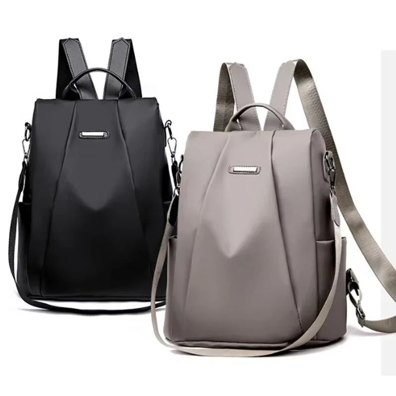 Nueva mochila multifunción para mujer, bolso escolar informal de Color sólido para niñas, bolso de hombro de viaje con correa desmontable a la moda