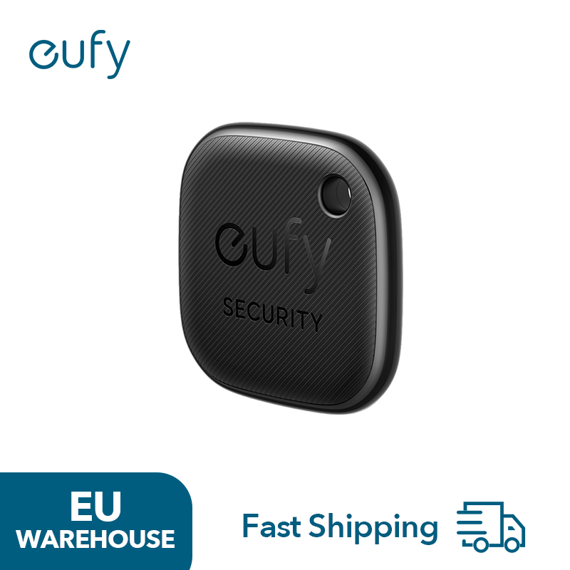 (Stock de la UE) Buscador de llaves Eufy Security Smart Track Link (negro, paquete de 1), compatible con Apple Find My (iOS), buscador de llaves
